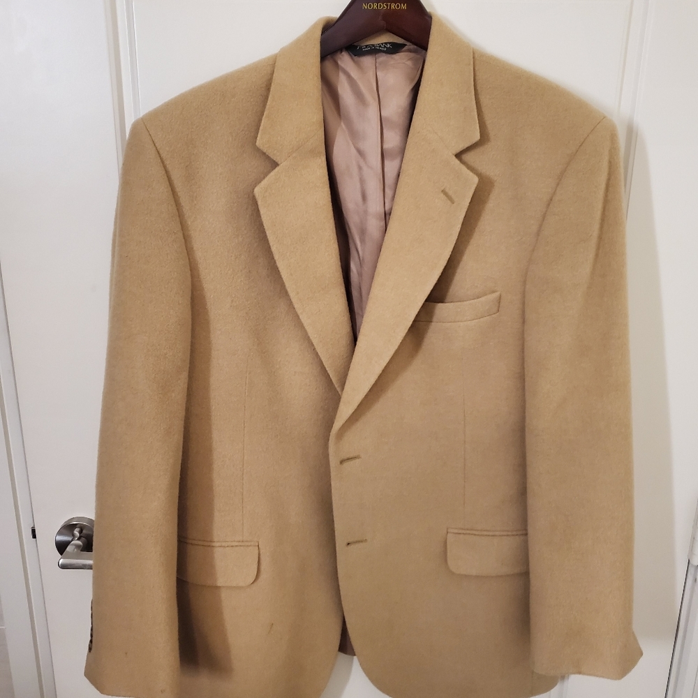 Tan camel hair blazer sports coat- mens 42R
